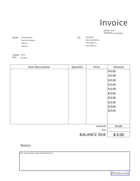 Tips for Using a Free Printable Invoice Template