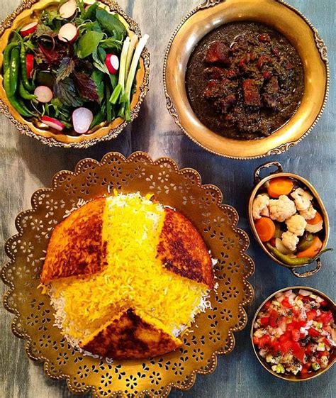 Variety of Iranian Cuisine Dishes