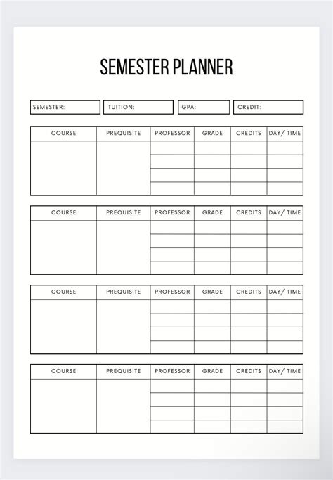 IRSC Semester Planning