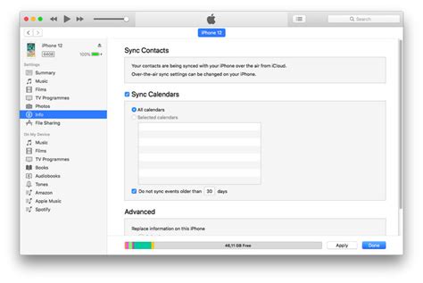 iTunes Sync for Calendar