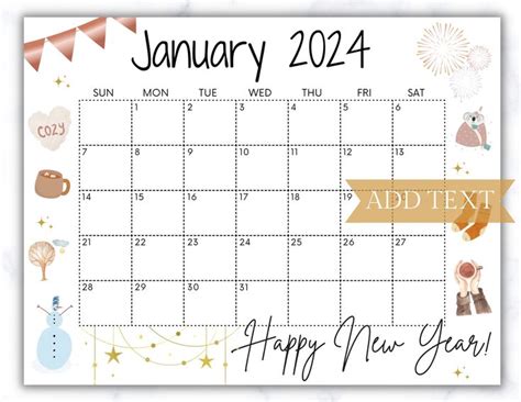 January 2025 calendar printable ideas