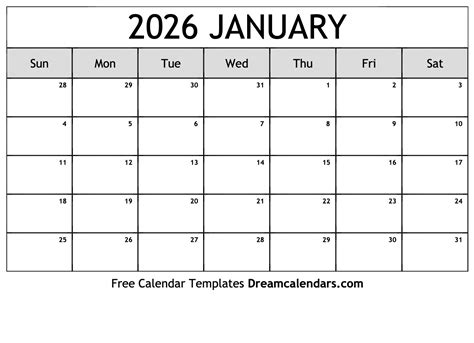 January 2026 calendar image 10