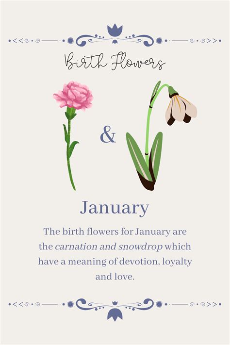 January birth flower tattoo ideas