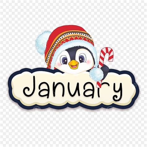 January calendar clipart for kids