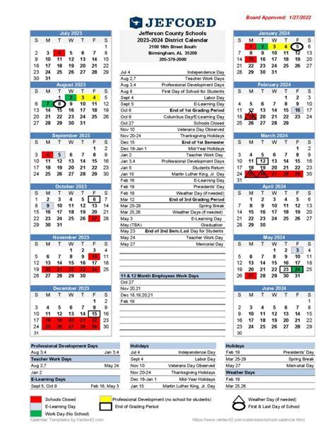 JC Schools Calendar Tips