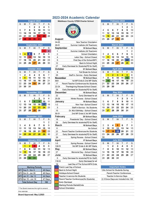 Jefcoed School Calendar Image 1