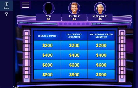 Jeopardy game