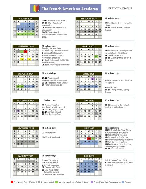 Jersey City School Calendar Image 1