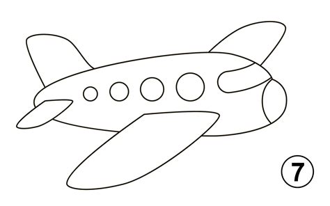 Jet plane drawing example 7