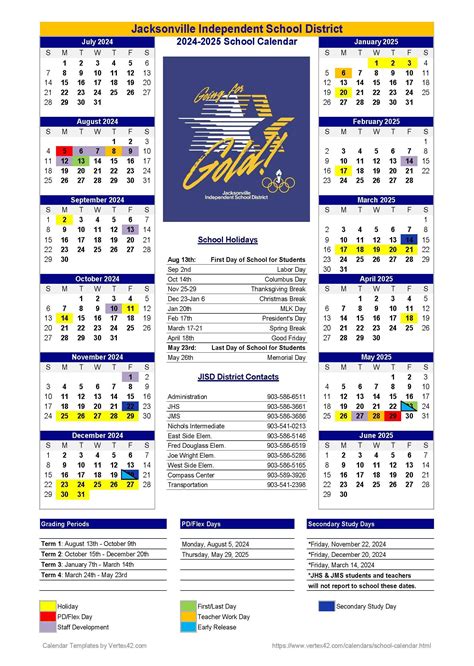 Jisd Calendar Example