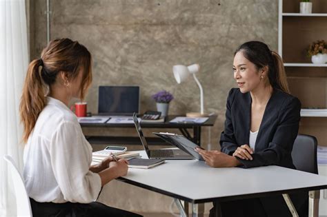 Job interviews with dark navy suit