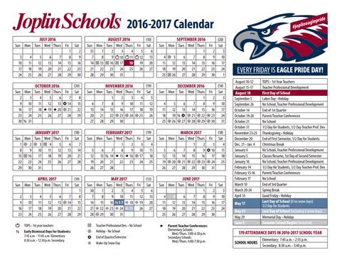 Joplin Schools Calendar Image