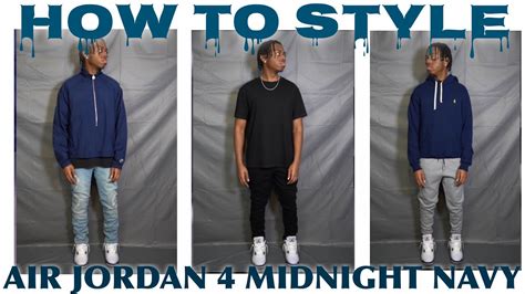 Jordan 4 Mid Night Navy Outfits