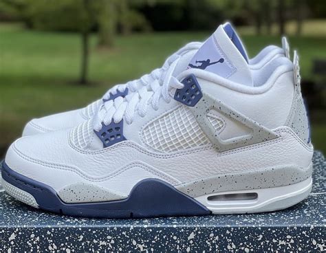 Jordan 4 Navy Blue Sneakers Top View