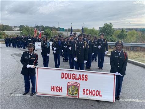 JROTC Cadets Participating in Drill and Ceremony