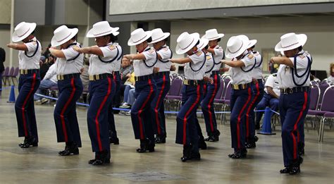 JROTC Cadets Competing in Drill and Ceremony Competitions