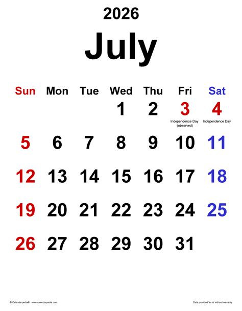 July 2026 Calendar Image 2