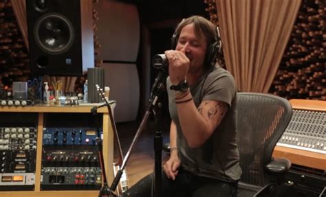 Keith Urban in the studio