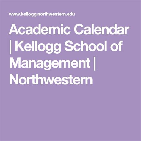 Kellogg Academic Calendar Image 7