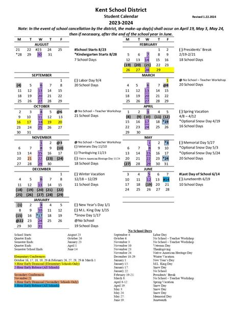 How to Access the Kent School District Calendar