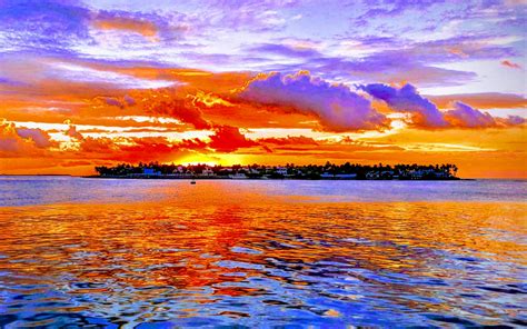 Sunset on the beach in Key West