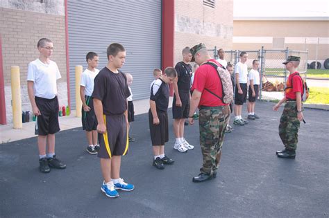 Kids participating in team-building activities at boot camp