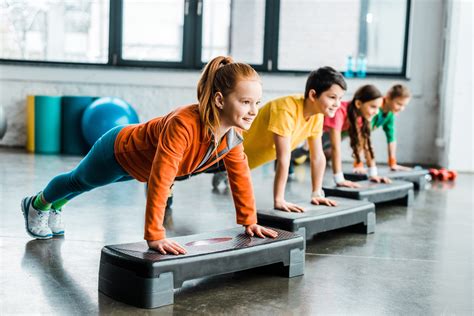 Kids participating in fitness training