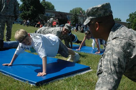 Kids participating in a boot camp activity