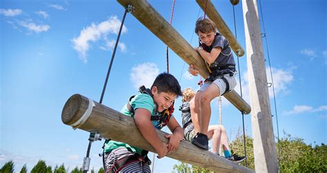 Kids participating in an adventure boot camp