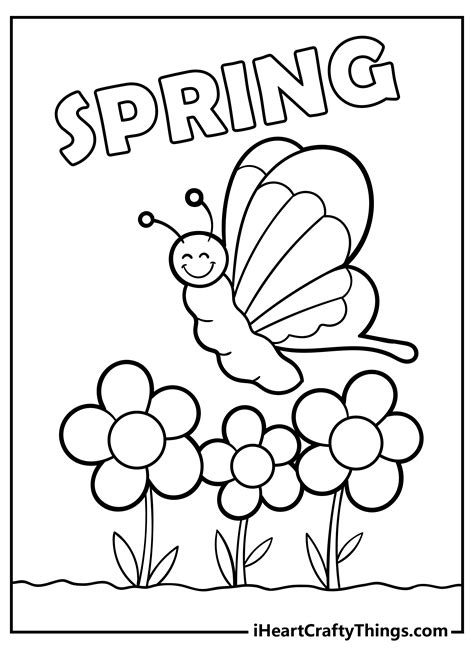 Spring coloring pages for kids