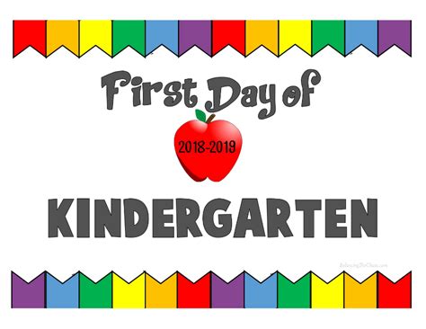 Kindergarten first day printables benefits