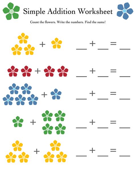 Kindergarten math printables