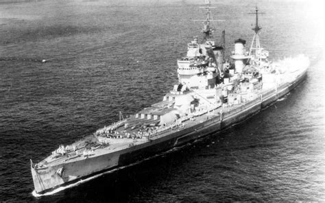 King George V battleship alongside the HMS Rodney during the Battle of the Atlantic