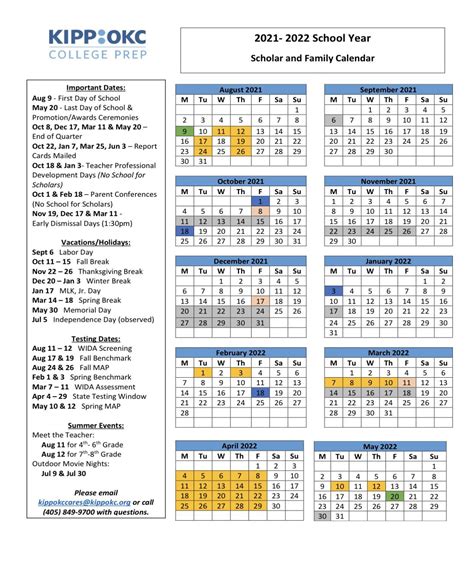 KIPP Calendar PDF