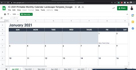 KIPP Calendar Template Google Sheets