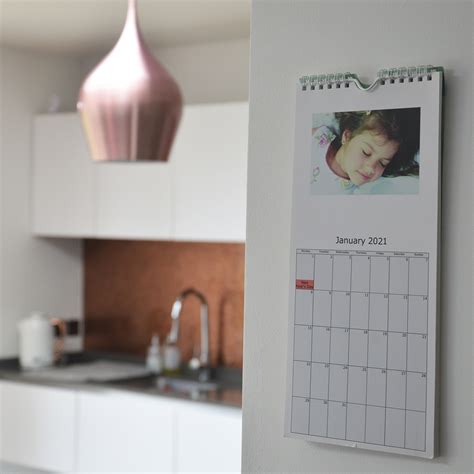 Dry erase board calendar in the kitchen