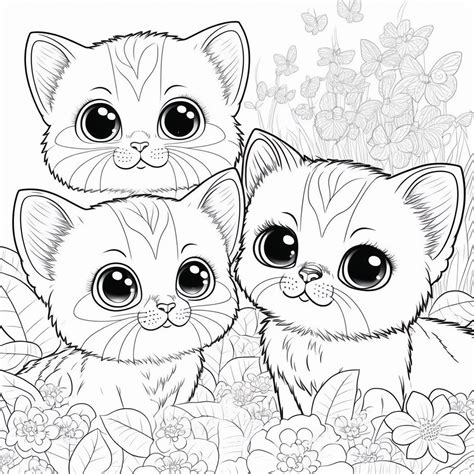 Kitten coloring pages gallery