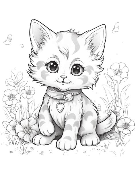 Kitten coloring pages inspiration