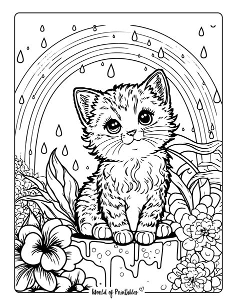 Kitten coloring pages to print