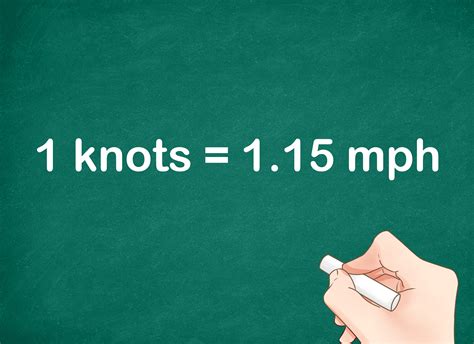 Knots to miles per hour conversion chart