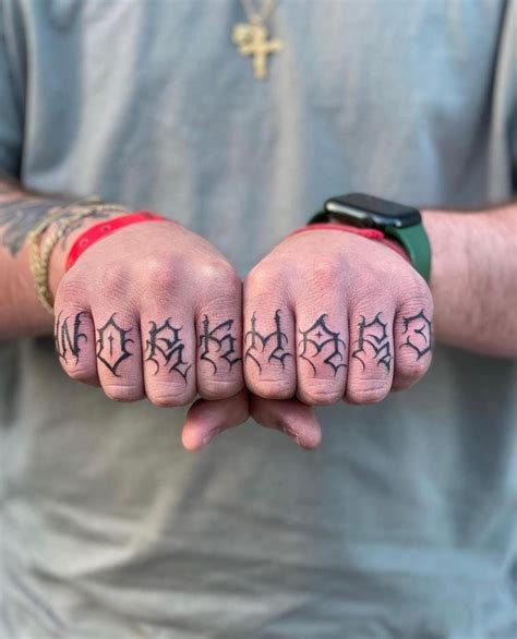 Knuckle Tattoo Art