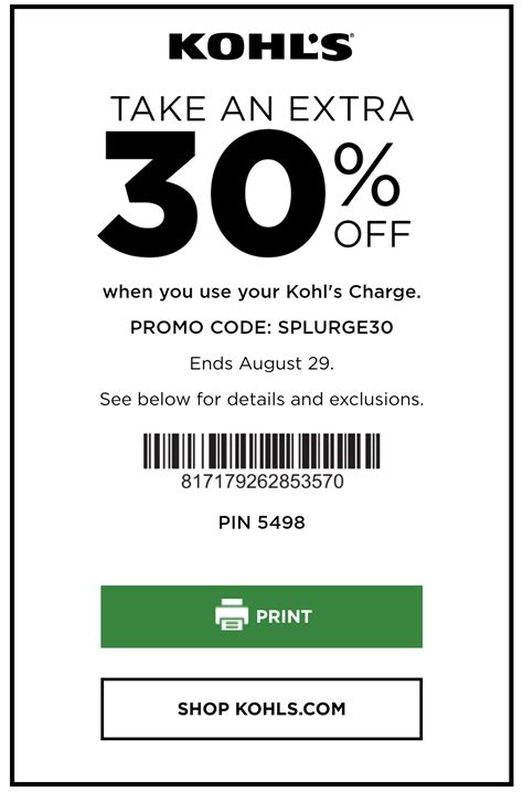 Benefits of kohls coupons