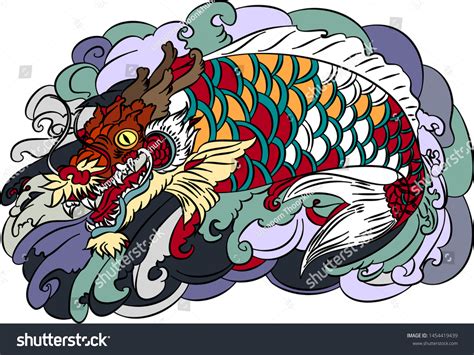 Koi Carp Dragon Tattoo Designs