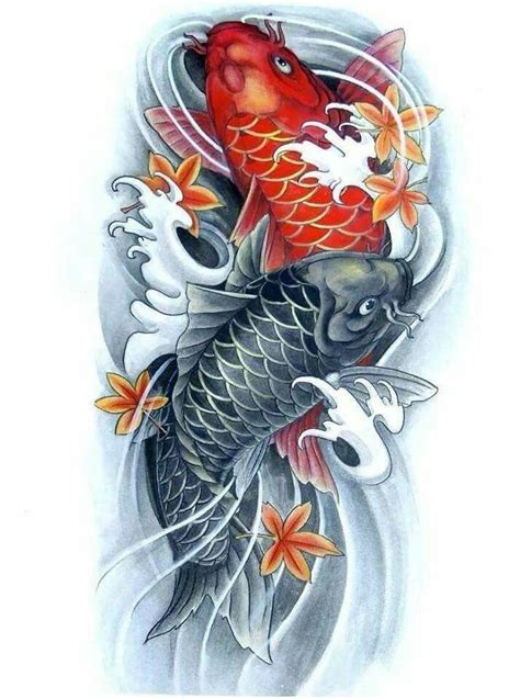 Koi Carp Dragon Tattoo Design 2