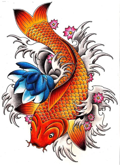 Koi Carp Tattoo Designs