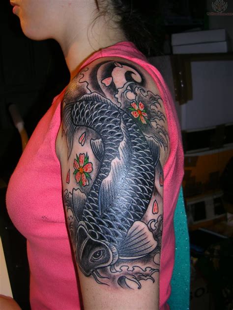 Koi fish tattoo designs for women