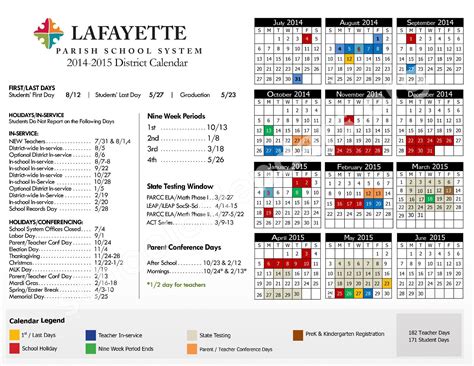 Lafayette Parish Calendar Image 1