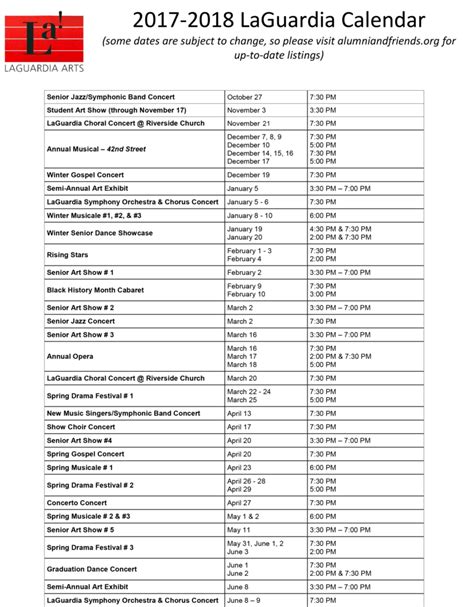 LAGCC Calendar Maintenance