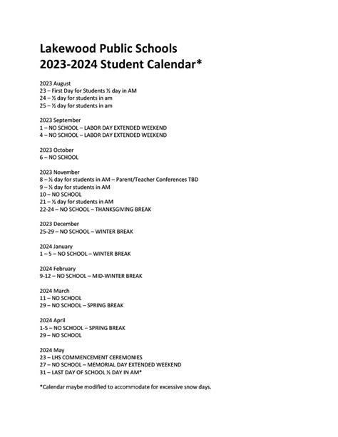 Lakewood City Schools Calendar and Academic Performance