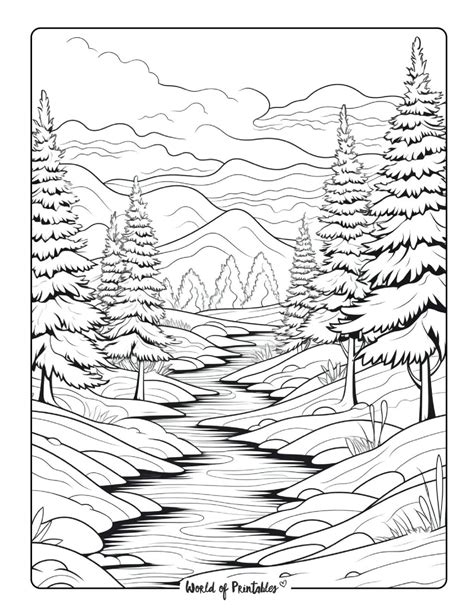 Landscapes Coloring Printables